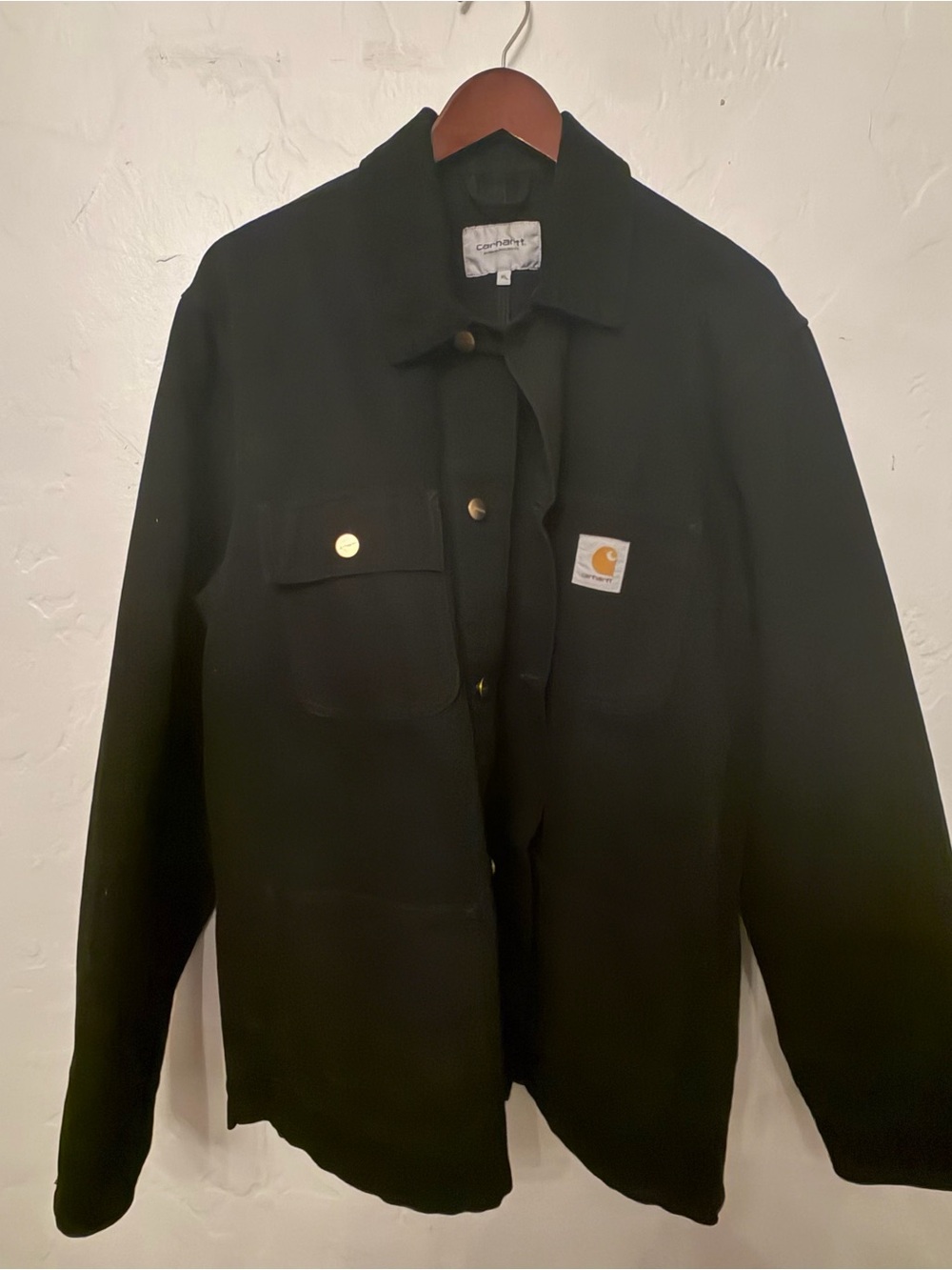 Carhartt Black Lightweight Shirt Jacket with Chest Pocket